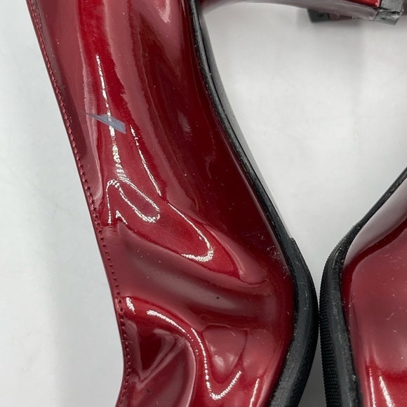 Stuart‎ Weitzman Burgundy Round Toe Patent Leather Pumps Style KH95757 Sz 7M - Picture 6 of 16